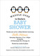Three Blue Penguins Waddle Over Shower Invitations Image 5 of 6